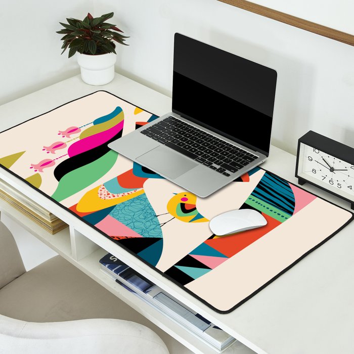 Mid Century Fox Desk Mat Gallery Image 2