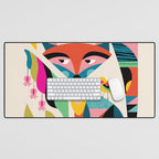 Mid Century Fox Desk Mat Gallery Image 1
