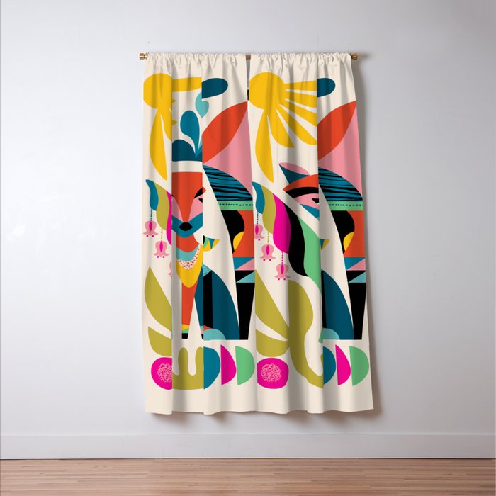 Mid Century Fox Window Curtain Gallery Image 3