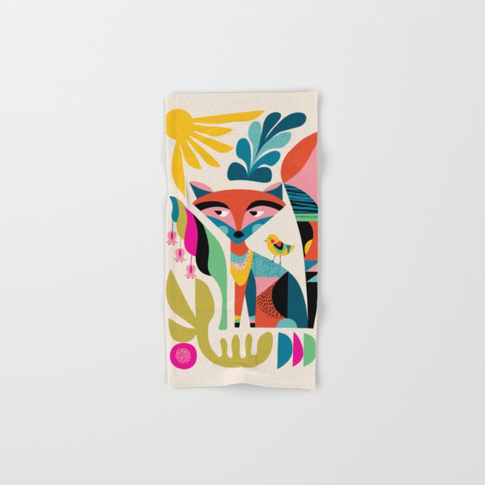 Mid Century Fox Bath Towel Gallery Image 1