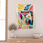 Mid Century Fox Wall Tapestry Gallery Image 2