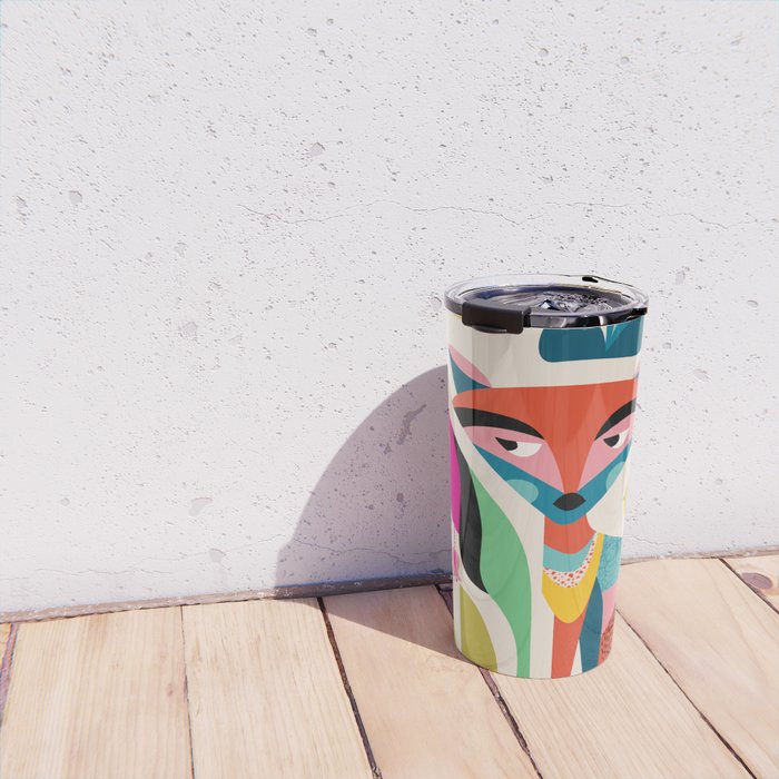 Mid Century Fox Travel Mug Gallery Image 4