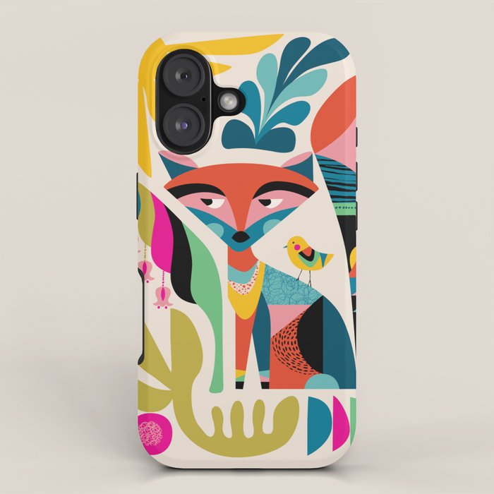 Mid Century Fox iPhone Case Gallery Image 1