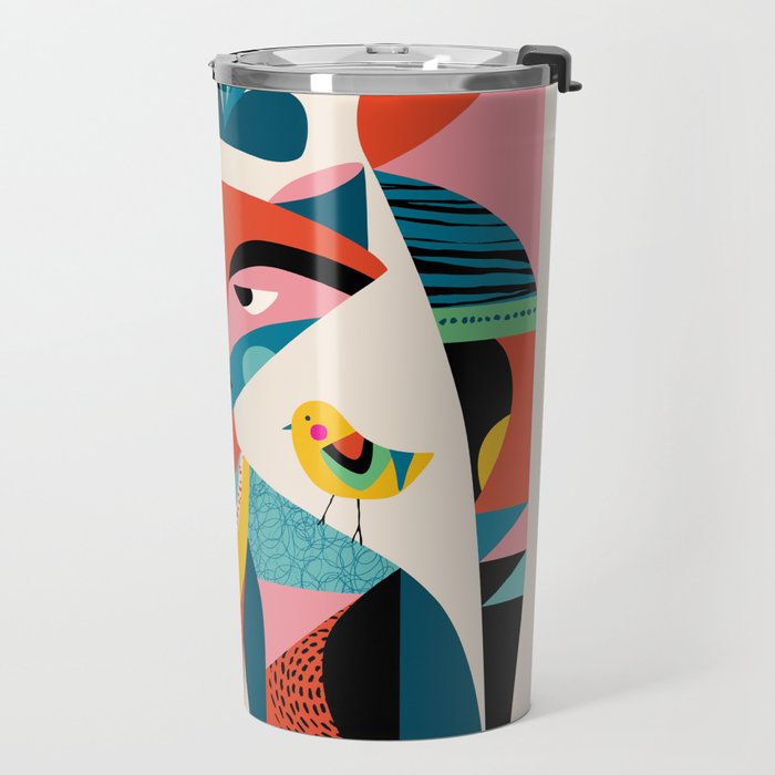 Mid Century Fox Travel Mug Gallery Image 2