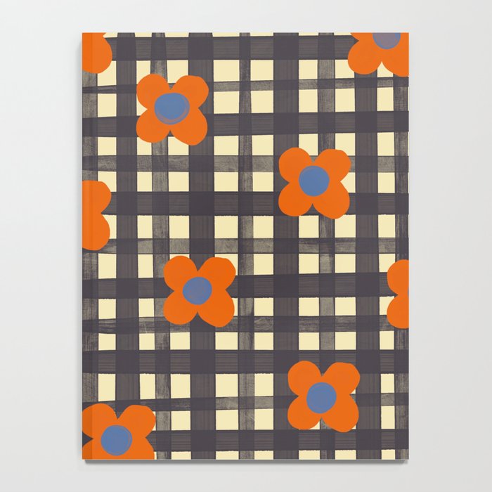 Black and red check and flowers Notebook Gallery Image 4