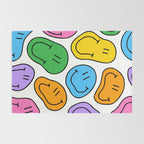 Colorful smiling happy face cartoon pattern Rug Gallery Image 2