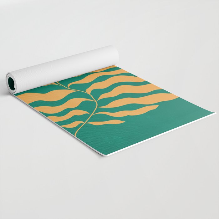 JAZZ FERNS 02 | Tropical Green & Casablanca Matisse Edition Yoga Mat Gallery Image 2