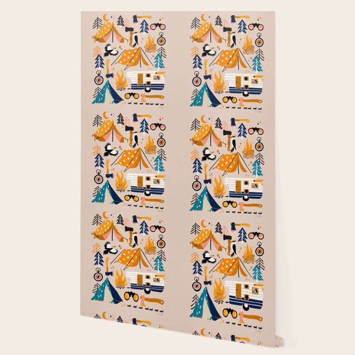 Camping Kit - Orange & Blue Wallpaper Gallery Image 2