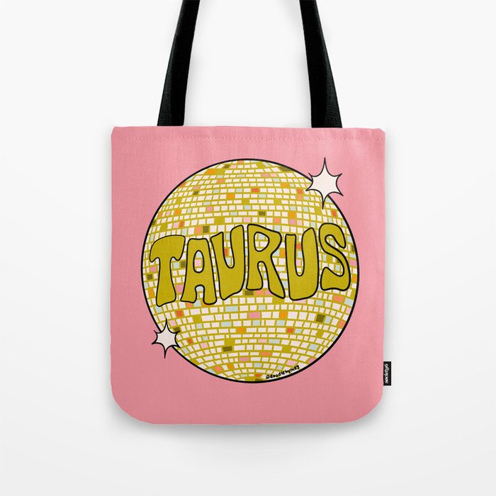 Taurus Disco Ball Tote Bag Gallery Image 1