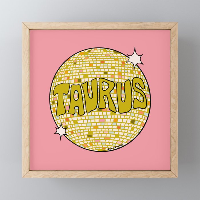 Taurus Disco Ball Mini Art Print Gallery Image 1