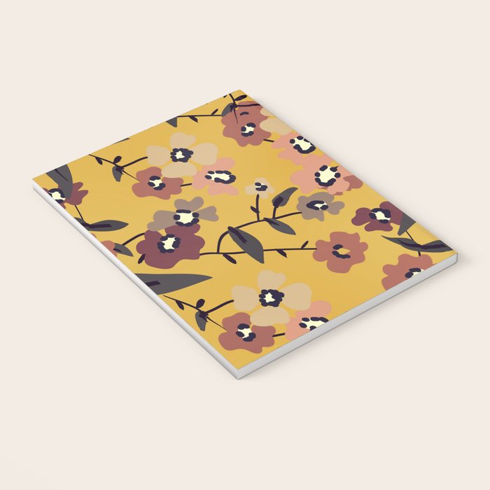  Warm Floral Pattern Notebook Gallery Image 3