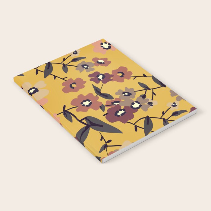  Warm Floral Pattern Notebook Gallery Image 2