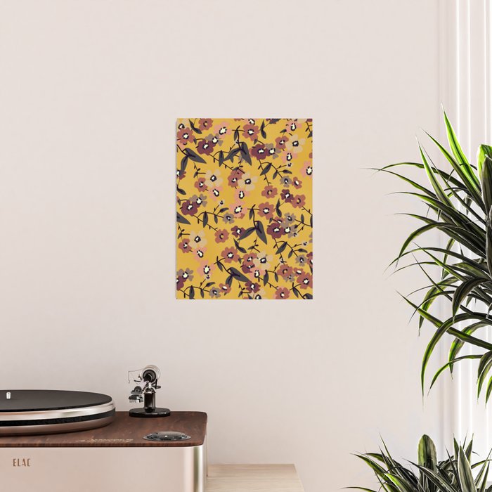  Warm Floral Pattern Poster Gallery Image 2