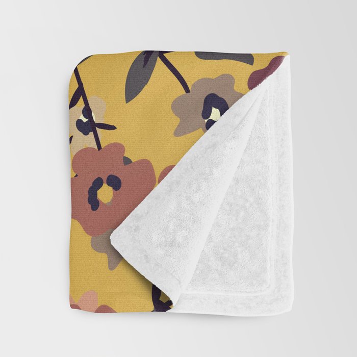  Warm Floral Pattern Throw Blanket Gallery Image 3