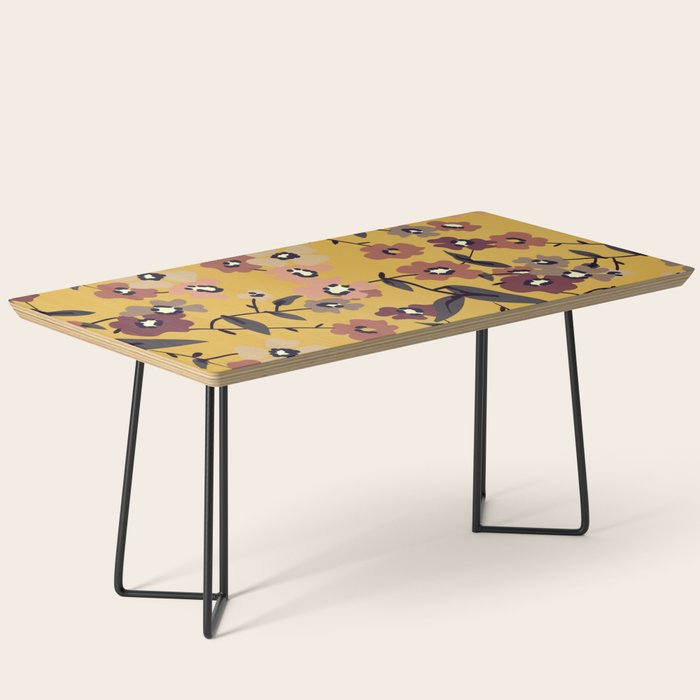  Warm Floral Pattern Coffee Table Gallery Image 1