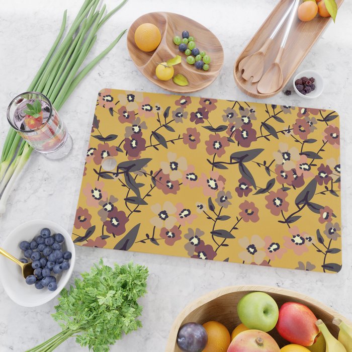  Warm Floral Pattern Cutting Board Gallery Image 2