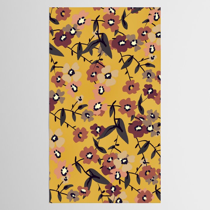  Warm Floral Pattern Tablecloth Gallery Image 2