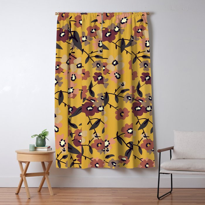  Warm Floral Pattern Window Curtain Gallery Image 5