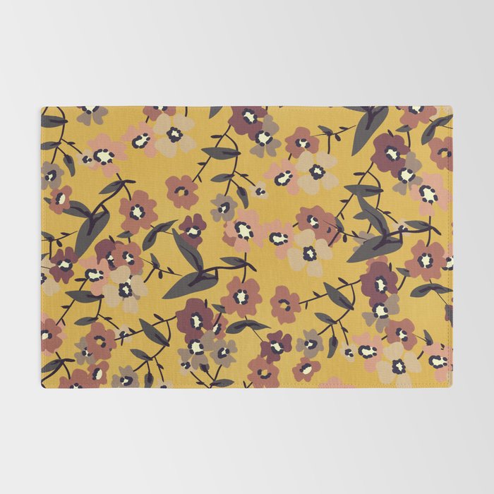  Warm Floral Pattern Rug Gallery Image 2