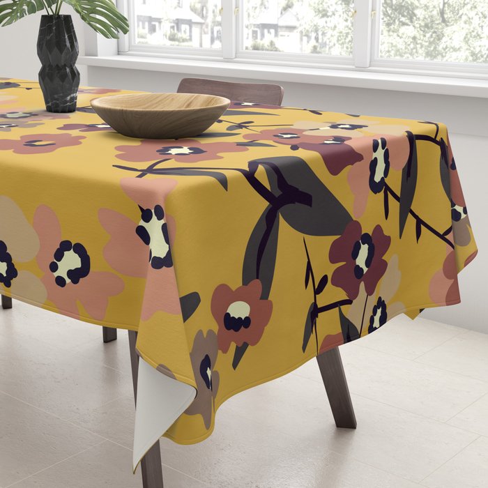  Warm Floral Pattern Tablecloth Gallery Image 3