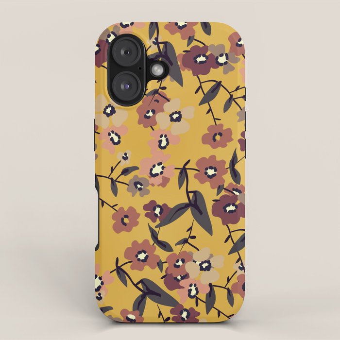  Warm Floral Pattern iPhone Case Gallery Image 1