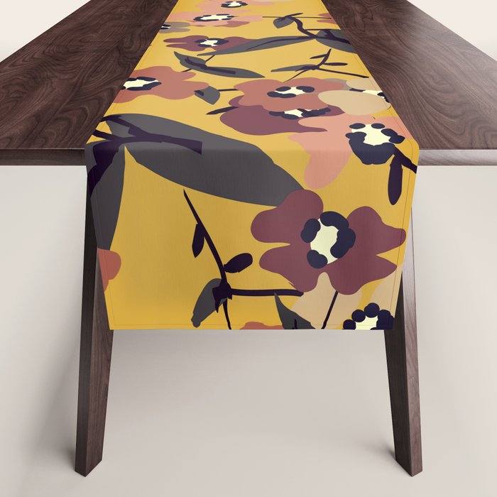  Warm Floral Pattern Table Runner Gallery Image 1