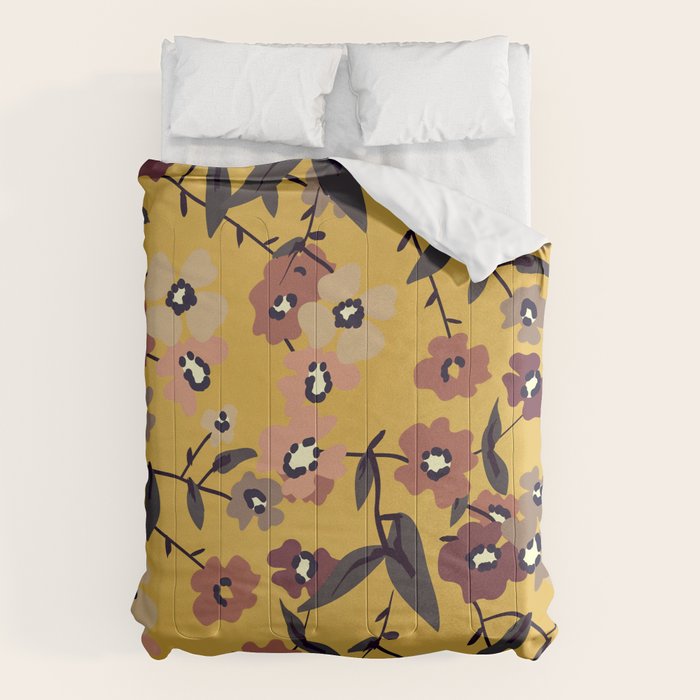  Warm Floral Pattern Comforter Gallery Image 6