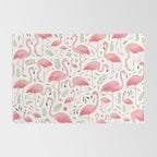 Flamingo Floral Pattern! Rug Gallery Image 2