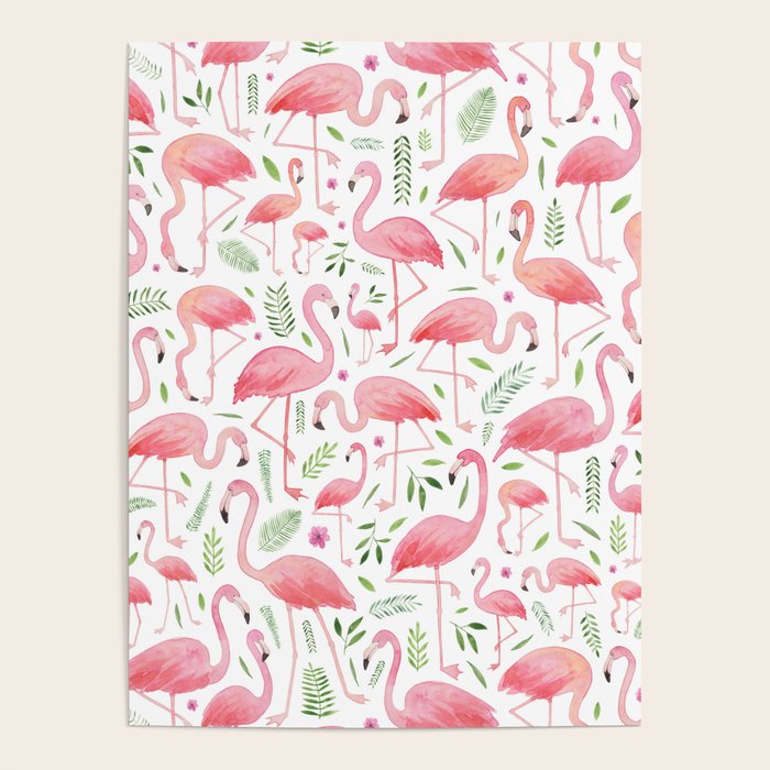 Flamingo Floral Pattern! Poster Gallery Image 4