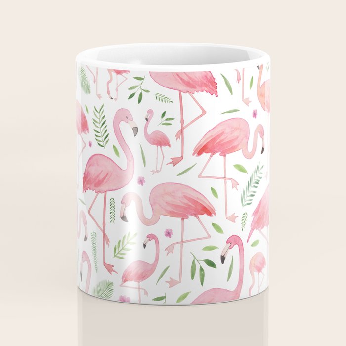 Flamingo Floral Pattern! Coffee Mug Gallery Image 4