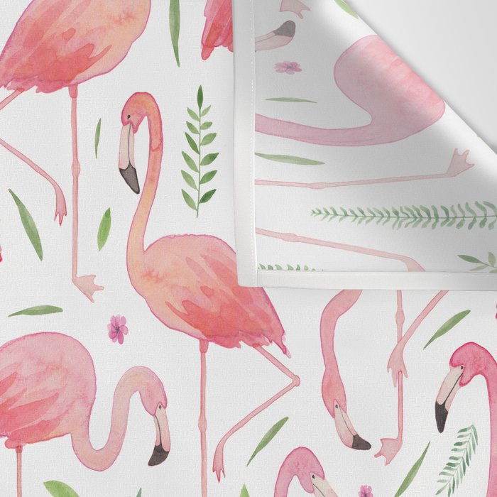 Flamingo Floral Pattern! Wall Tapestry Gallery Image 3