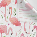 Flamingo Floral Pattern! Wall Tapestry Gallery Image 3