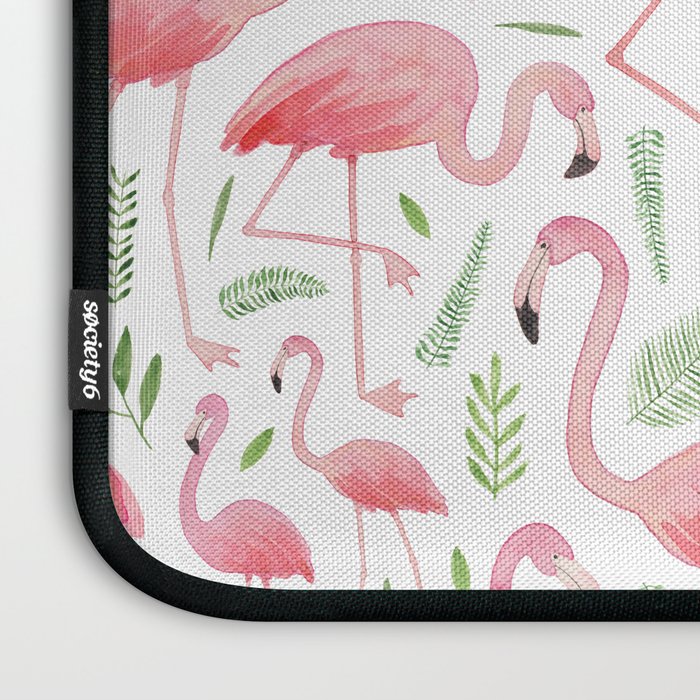 Flamingo Floral Pattern! Laptop Sleeve Gallery Image 3