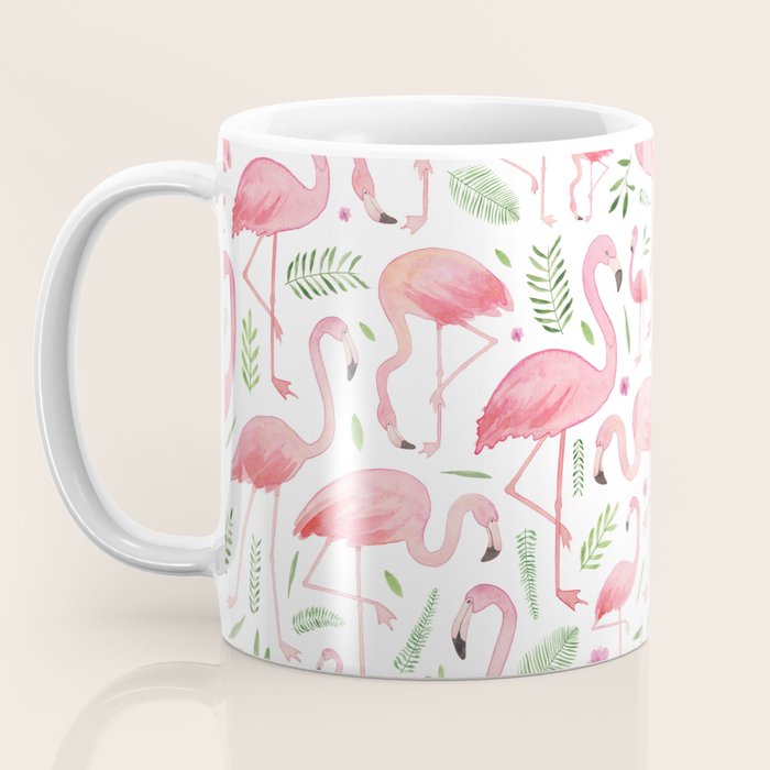 Flamingo Floral Pattern! Coffee Mug Gallery Image 3