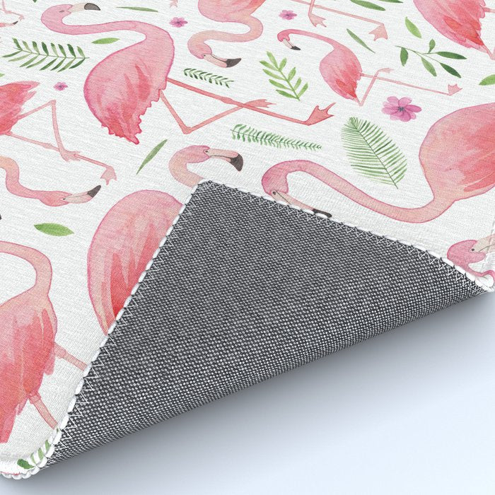 Flamingo Floral Pattern! Rug Gallery Image 4