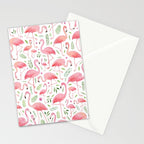 Flamingo Floral Pattern! Stationery Card Gallery Image 2