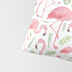Flamingo Floral Pattern! Pillow Sham Gallery Image 4