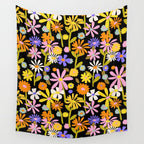Flower Power Dark Wall Tapestry Gallery Image 4