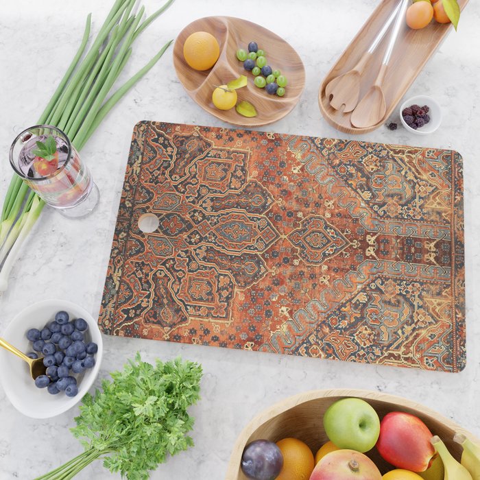 N198 - Vintage Heritage Traditional Golden Berber Moroccan Style Cutting Board Gallery Image 2