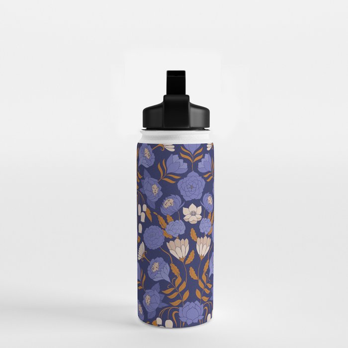 Mystery Blooms {Periwinkle} Water Bottle Gallery Image 2