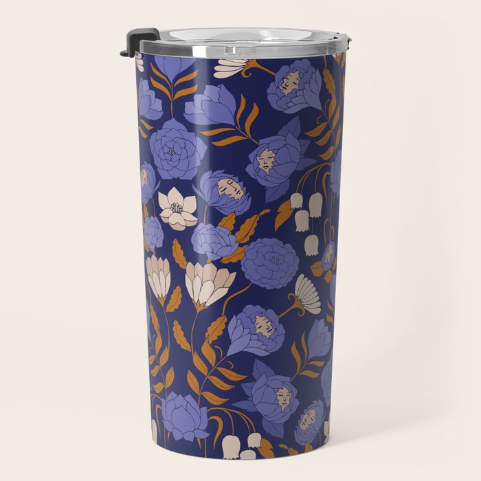 Mystery Blooms {Periwinkle} Travel Mug Gallery Image 3
