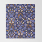 Mystery Blooms {Periwinkle} Throw Blanket Gallery Image 2