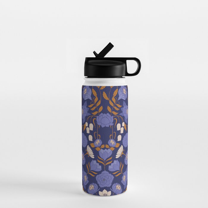 Mystery Blooms {Periwinkle} Water Bottle Gallery Image 1