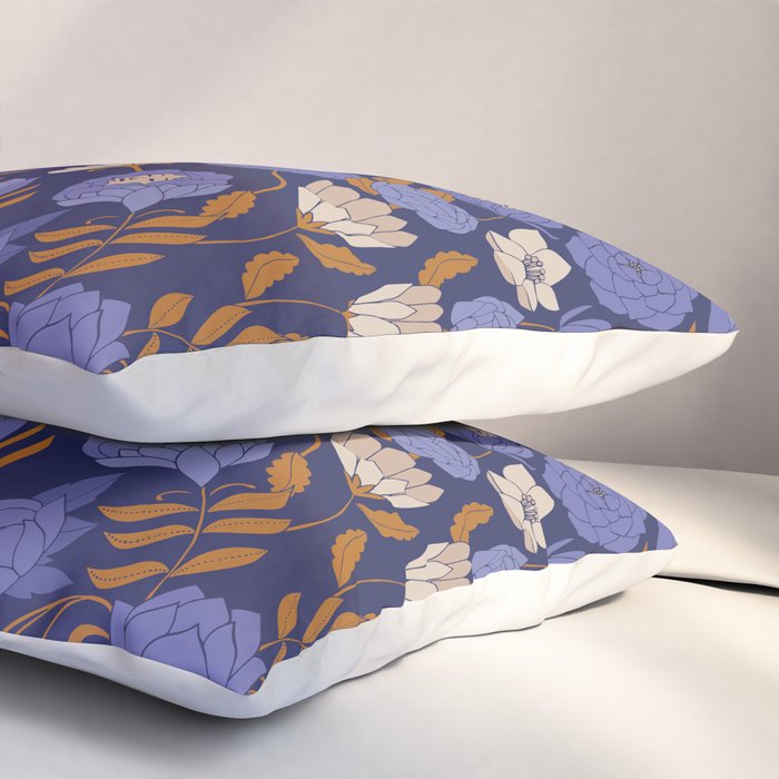 Mystery Blooms {Periwinkle} Pillow Sham Gallery Image 3