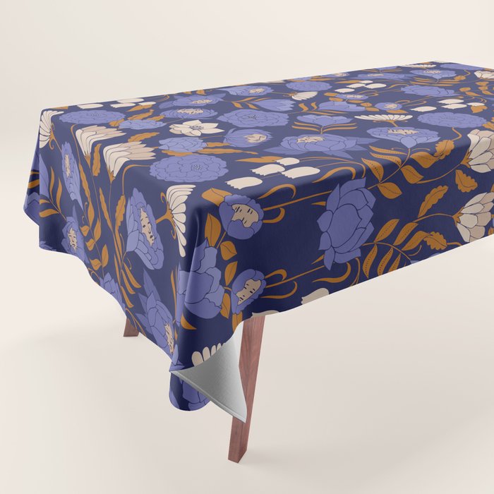Mystery Blooms {Periwinkle} Tablecloth Gallery Image 1