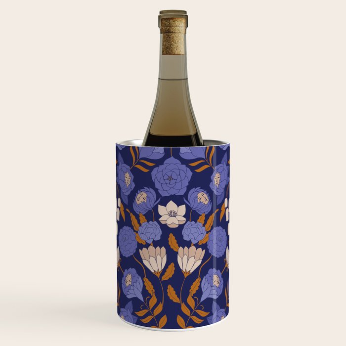 Mystery Blooms {Periwinkle} Wine Chiller Gallery Image 1