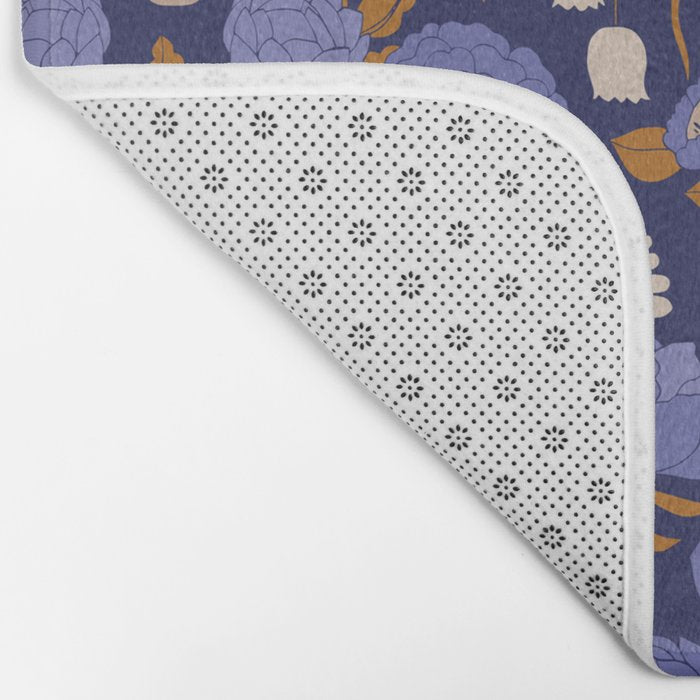 Mystery Blooms {Periwinkle} Bath Mat Gallery Image 2