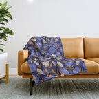 Mystery Blooms {Periwinkle} Throw Blanket Gallery Image 1
