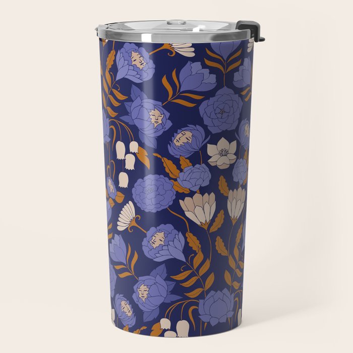Mystery Blooms {Periwinkle} Travel Mug Gallery Image 2