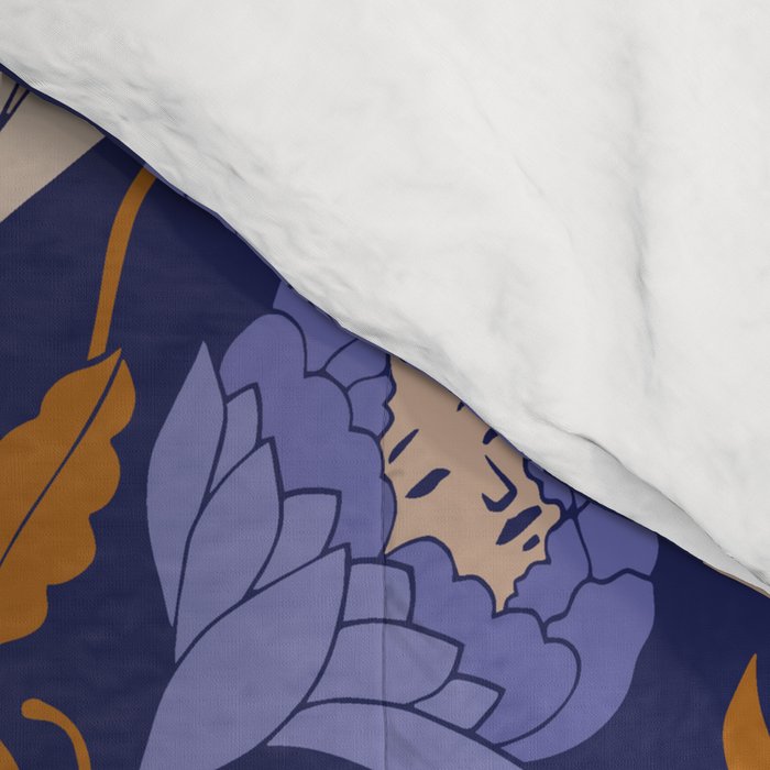 Mystery Blooms {Periwinkle} Comforter Gallery Image 4